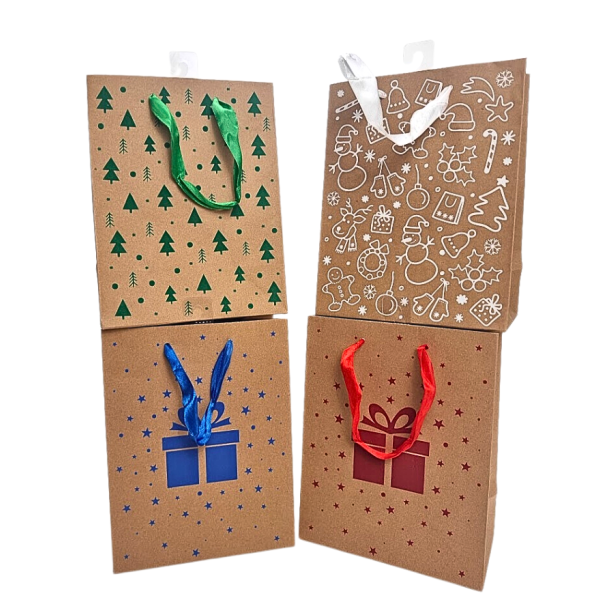 Kalėdinis maišelis eko (17,8*22,8*9,8 cm)