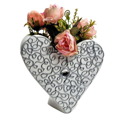 Vaza keramikinė širdis (L18 H18cm) 2