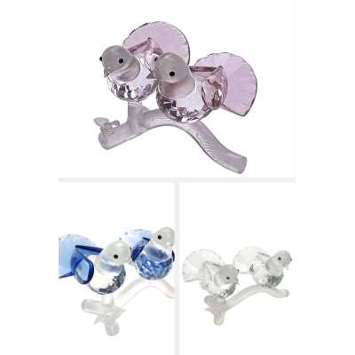 Statulėlė stiklinė - 2 balandžiai (8cm)