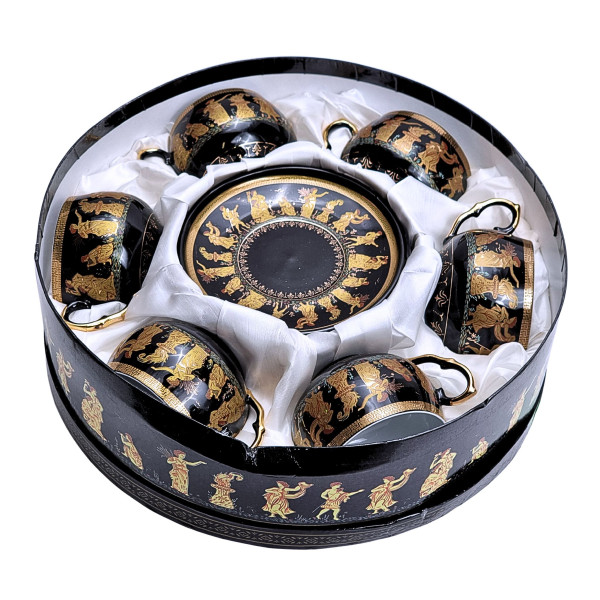 Puodelių rinkinys raštai 6 asm (10 cm)