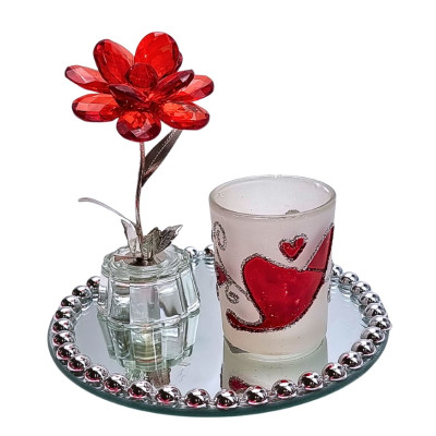 Žvakidė su širdelėmis (6.5cm) 6