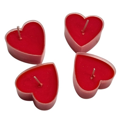 Žvakės širdelės 4vnt (8x8 cm)