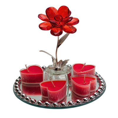 Žvakės širdelės 4vnt (8x8 cm) 2