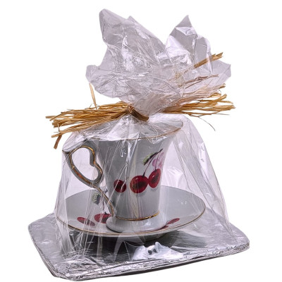 Puodelis su lėkštute (7 cm)