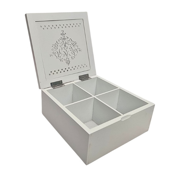 Medinė dėžutė arbatai (18*18 H8 )