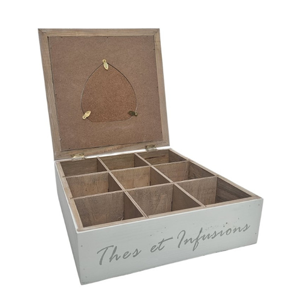 Medinė dėžutė arbatai (24*24 H8)