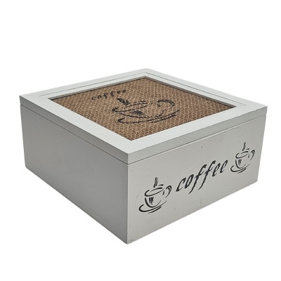 Medinė dėžutė arbatai (17x17x8cm) 3