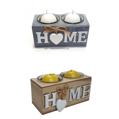 Medinė žvakidė (15x7x7cm)