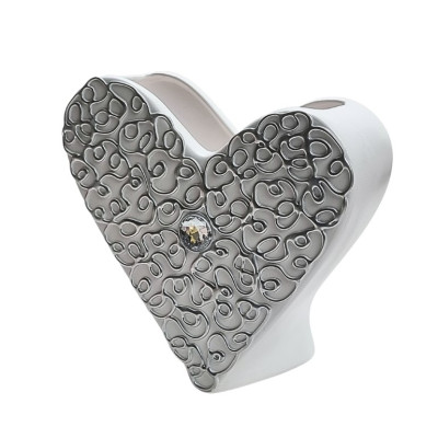 Vaza keramikinė širdis (L18 H18cm)