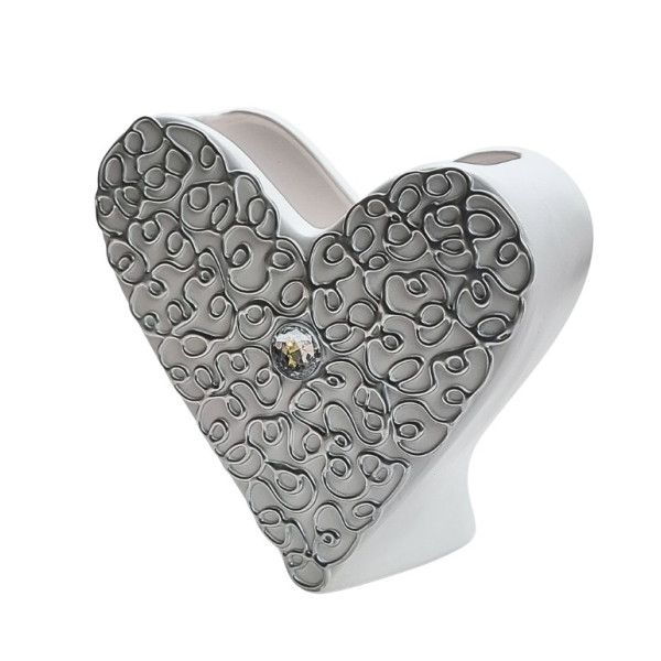 Vaza keramikinė širdis (L18 H18cm)