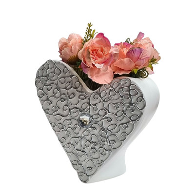 Vaza keramikinė širdis (L18 H18cm) 2