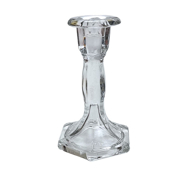 Stiklinė žvakidė stalo žvakėms (D9.5 H16cm)