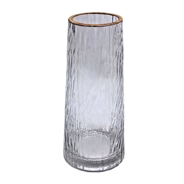 Vaza stiklinė (D10.5 H24cm)