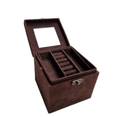 Dėžutė kvadratinė su veidrodžiu (12x11 cm) 2