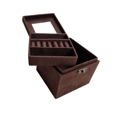 Dėžutė kvadratinė su veidrodžiu (12x11 cm) 3