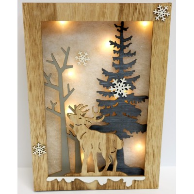 Kalėdinė medinė dekoracija (30x21cm)
