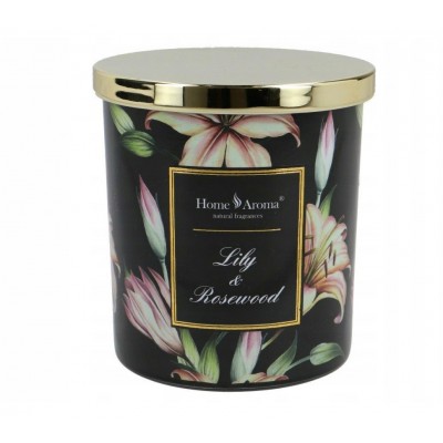 Aromatinė žvakė Home Aroma "Lily & Rosewood" (10 cm) 1