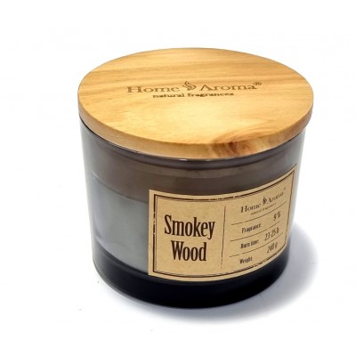 Žvakė aromatinė Home Aroma "Smokey Wood" (25val.) 1