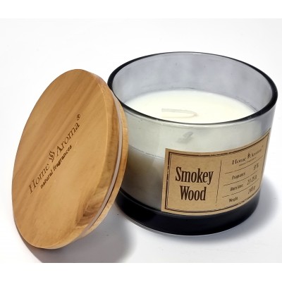 Žvakė aromatinė Home Aroma "Smokey Wood" (25val.) 2