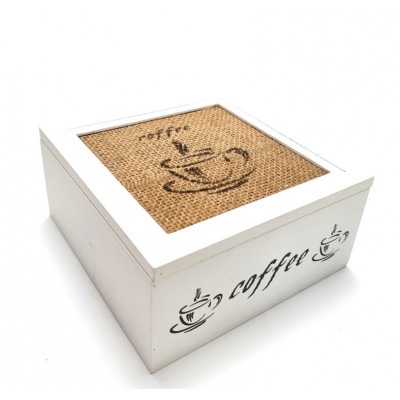 Medinė dėžutė arbatai (17x17x8cm) 3