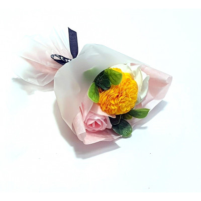 Dirbtinių muilo gėlių puokštelė (H15cm) 6