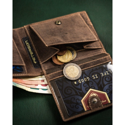 Vyriška piniginė ir kortelių dėklas Peterson RFID (8.5*11*2cm) 8