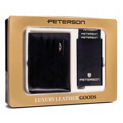 Vyriška piniginė ir kortelių dėklas Peterson RFID (9*12*2cm) 1