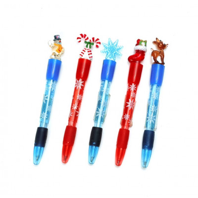 Kalėdinis rašiklis su kalėdiniais personažais (L16cm) 1