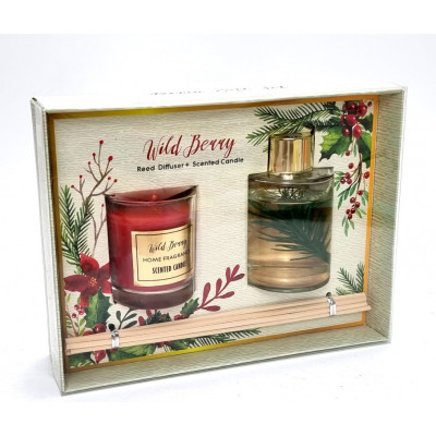 Kalėdinis rinkinys Wild Berry namų kvapas ir žvakė 1