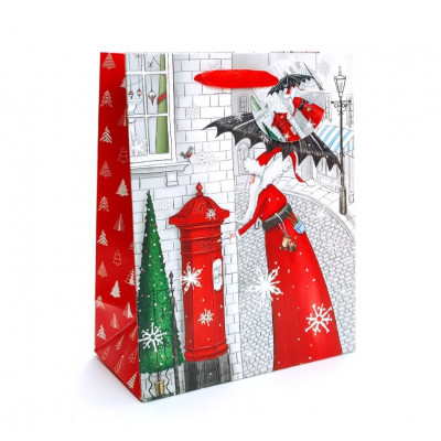 Kalėdinis popierinis maišelis (25x20x10cm) 5