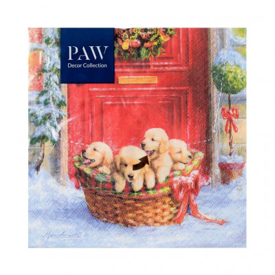 Kalėdinės servetėlės PAW šuniukai (33*33cm) 6