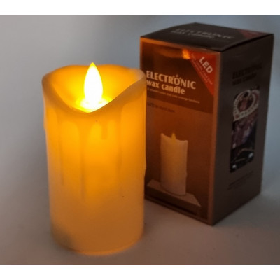 Elektroninė LED žvakė su judančia liepsnele (D6 H10.5cm) 3