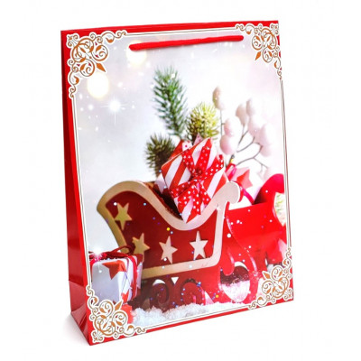 Kalėdinis maišelis dovanoms (30x23x8cm) 2