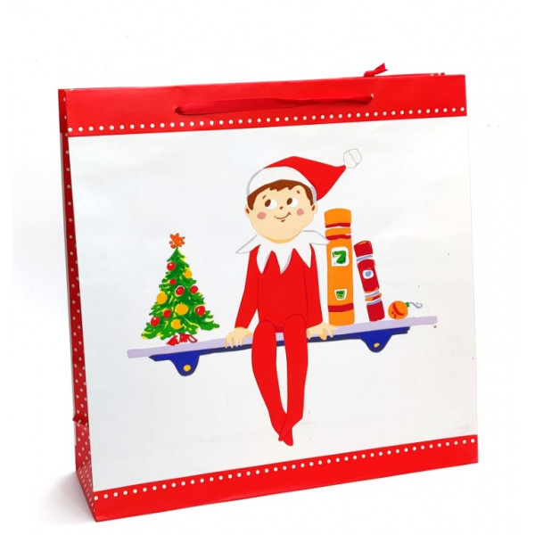 Kalėdinis maišelis dovanoms (33x33x10cm)