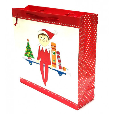 Kalėdinis maišelis dovanoms (33x33x10cm) 2