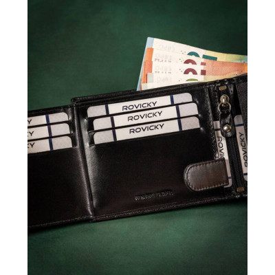 Vyriška piniginė su raktų pakabuku Rovicky RFID (10*13*2.5cm) 9