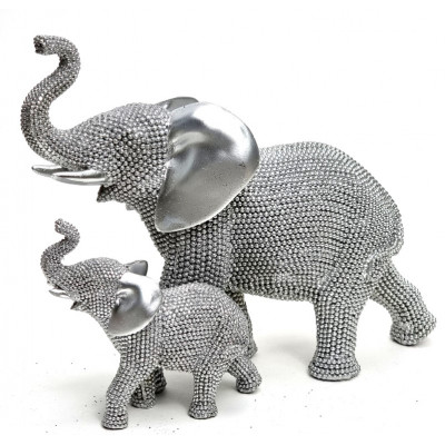 Statulėlė dramblys su drambliukus Eurofirany ELDO (25x20 cm) 1