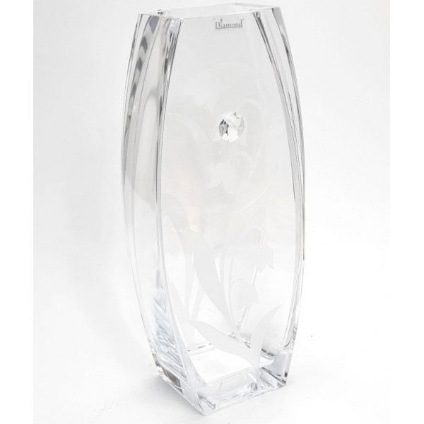 Vaza stiklinė Krosno Diamond Collection (15*8 H32.5cm)