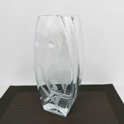 Vaza stiklinė Krosno Diamond Collection (15*8 H32.5cm) 3
