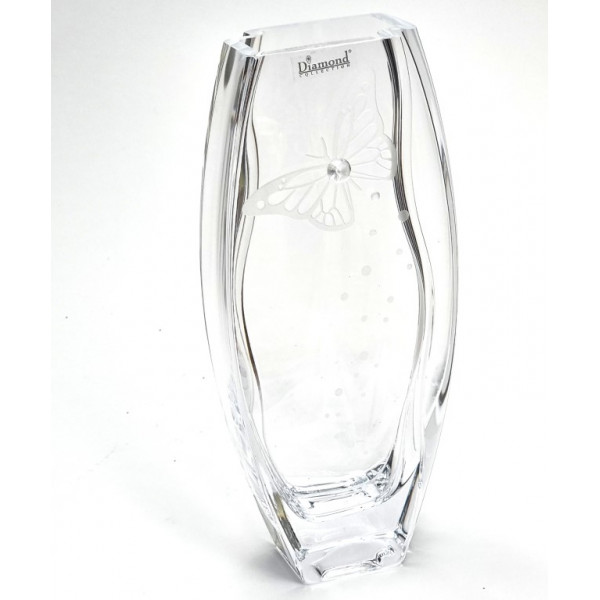 Vaza stiklinė Krosno Diamond Collection (12*6 H26.5cm)