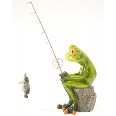 Statulėlė - varlė žvejys (12*7 H18cm) 2