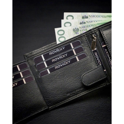Vyriška piniginė Rovicky RFID (10.5*12*3cm) 10